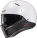 HJC i20 Pearl Wit / Semi Flat Zwart Jethelm - Helm