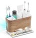 Porte-brosse à dents - Organisateur de brosses à dents - 6 compartiments - Séparateurs réglables - 18 x 12 x 11,6 cm