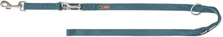 Trixie hondenriem premium verstelbaar petrol blauw 200x1,5 cm