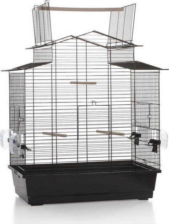 Beeztees Iza 3 Open Vogelkooi - Zwart - Groot - 59x38x65 cm