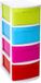 PLASTICFORTE Ladeblok/bureau organizer met 4x lades - wit/gekleurd - L39 x B28.5 x H78 cm - kunststof