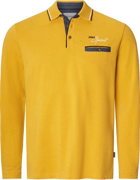 Babista Heren Poloshirt Met Lange Mouwen - Geel - Maat XXL