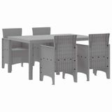vidaXL Ensemble de salle à manger pour jardin 5 pc Gris clair
