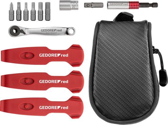Gedore Red Fietsgereedschapsset Voor Onderweg 13-delig - Zwart/Rood