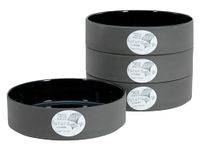 CreaTable, 21666, serie Futuro, 4-delige serviesset, pastabowl set van steengoed, vaatwasser- en magnetronbestendig, Made in Portugal