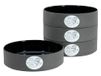 CreaTable, 21666, serie Futuro, 4-delige serviesset, pastabowl set van steengoed, vaatwasser- en magnetronbestendig, Made in Portugal