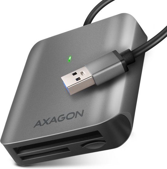 AXAGON CRE-S3 - Card reader - USB 3.2 Gen 1 - Grijs