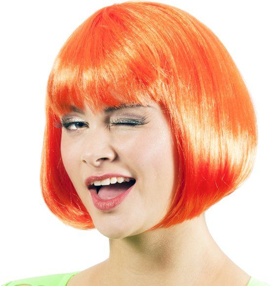 Feestbeest.nl Bobline basic neon oranje