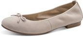 Tamaris ballerina 1-22166-44-341 damesschoenen leer beige