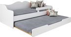 Lendo BELLA2 - Lit enfant - Blanc - 160x80 cm - Avec tiroir et matelas