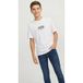 JACK & JONES Jungen T-Shirt JCOMINERAL SMALL FRONT PRINT TEE SS JNR - Weiß - Baumwolle - Größe 128