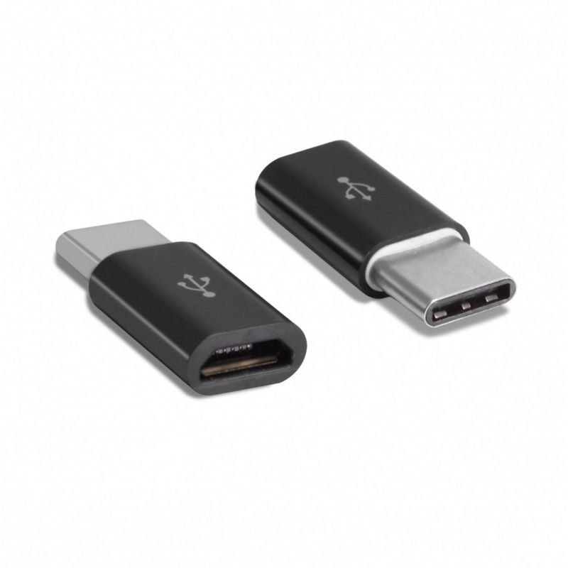 NONE Type-C Mannelijke Aansluiting Op Micro Usb 2.0 Vrouwelijke Usb 3.1 Converter Data Adapter Zwart