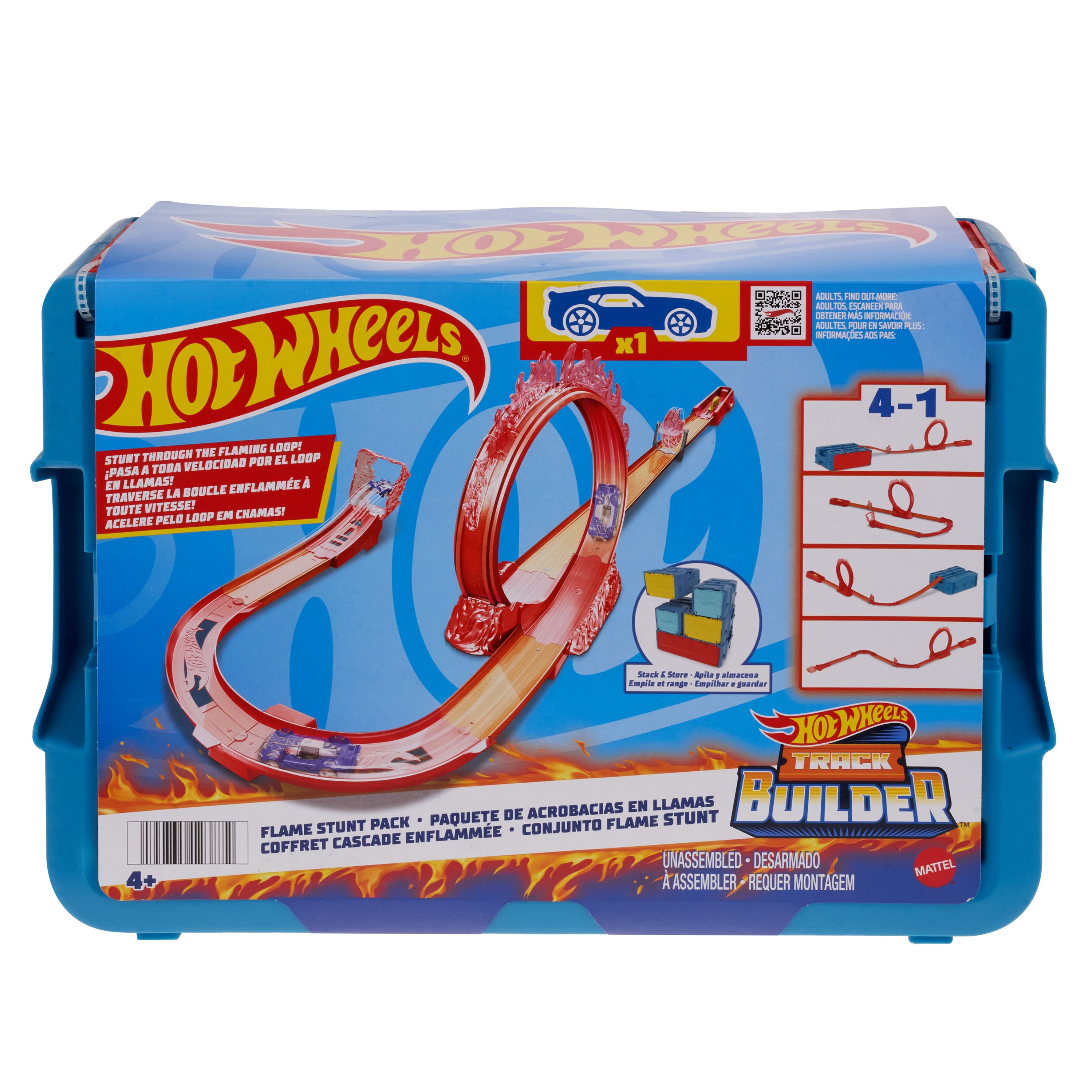 Hot Wheels Track Builder Vlammenstunt Set - Racebaan - 4+ jaar