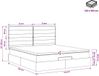 vidaXL Lit plateforme avec matelas et LED marron foncé 140 x 190 cm Tissu