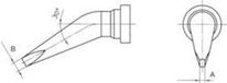 Weller LT-HX Soldeerpunt Beitelvorm, gebogen Grootte soldeerpunt 0.8 mm