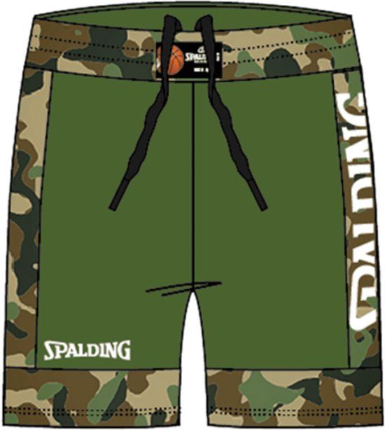 Spalding Reversible Basketball Short - Men - Camouflage / Khaki - XXL