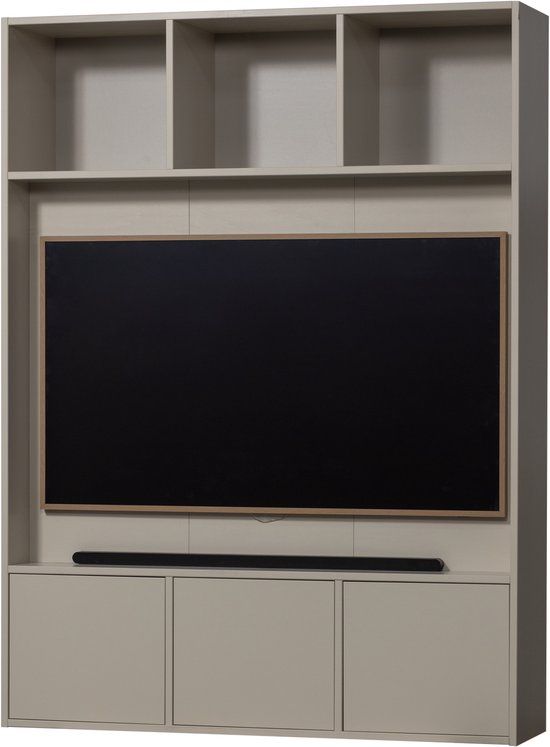 WOOOD Meggy TV Storage Cabinet - Pine Wood - Dust/Grey - 215x160x40