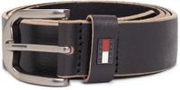 Tommy Jeans Tommy Hilfiger Riemen Leer Unisex Zwart