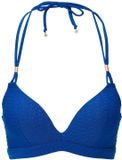 LingaDore Voorgevormde Triangel Bikini top Blauw Effen 42D
