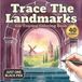 Trace The Landmarks: Ink Tracing Coloring Book of World Architecture for Adults