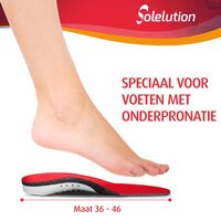 Solelution Onderpronatie zolen - Rood - Schoenmaat 36/37 - Unisex