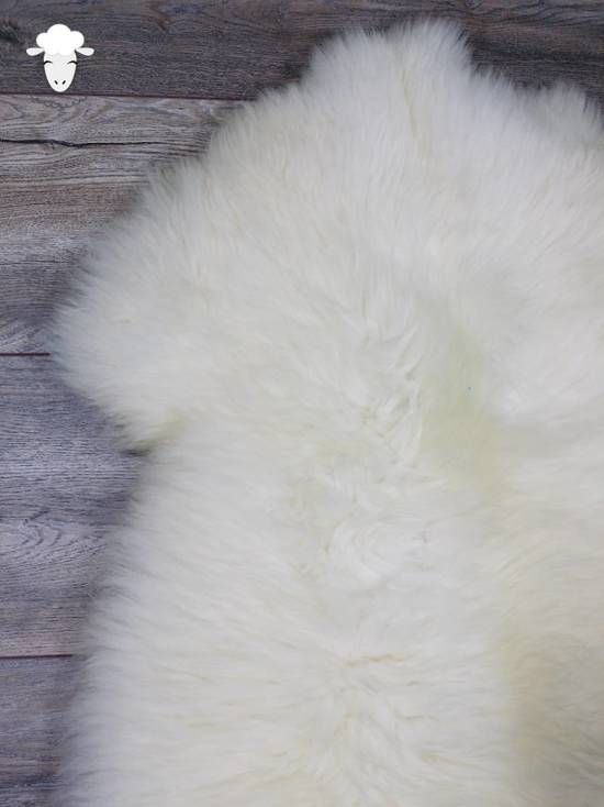 Witte Schapenvacht LARGE 105cm - 100% Echt en Natuurlijk - ECO Gelooid