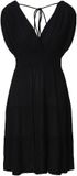 LingaDore Strand jurk Zwart Effen Korte mouw Viscose