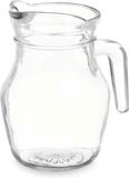 Vivalto schenkkan/water/ wijn karaf - glas - transparant - 500 ml - D9 x H13 cm - met schenktuit