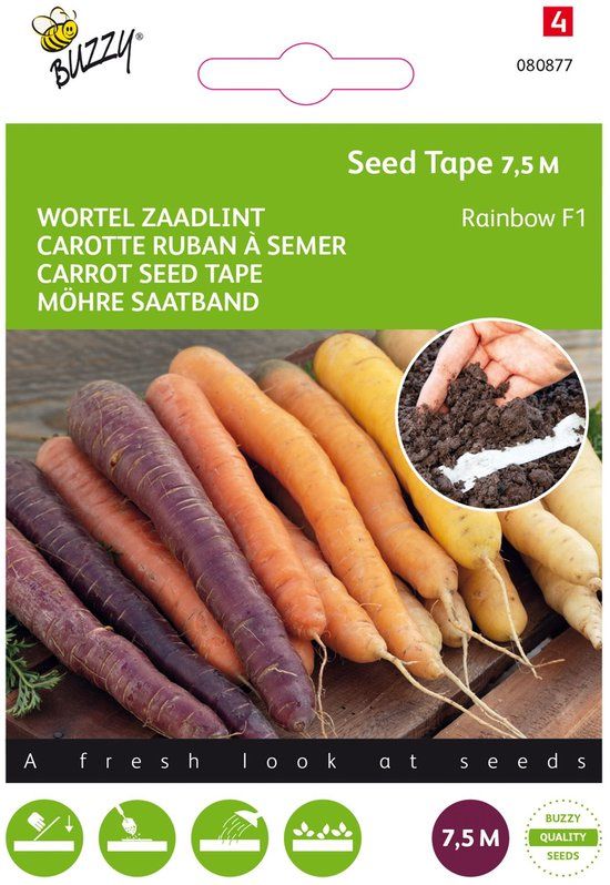 Buzzy Zaadband Wortel zaden Rainbow