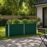 vidaXL Jardinière surélevée verte 163 x 40 x 55 cm Acier galvanisé