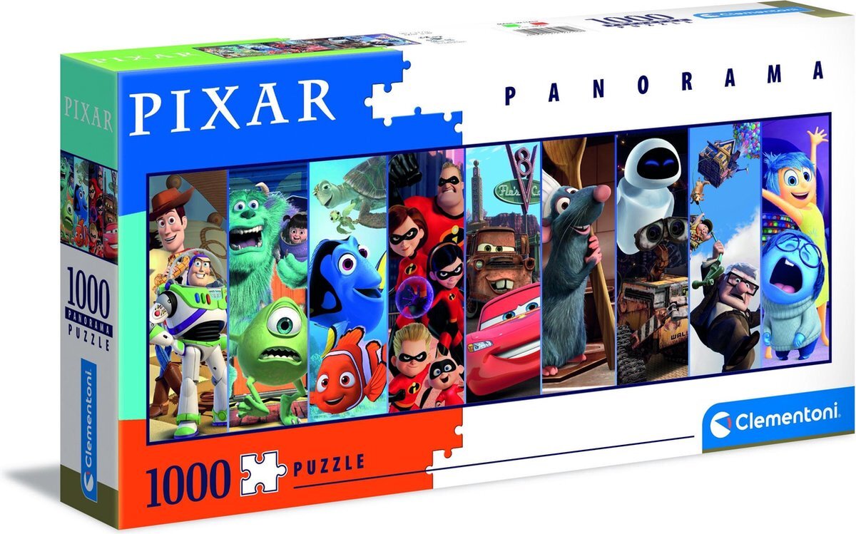 Clementoni Disney Pixar-1000 puzzelstukjes, gemaakt in Italië, 39610, No Color