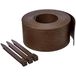 Amazon Basics Rollborder voor de tuin, met 10 paaltjes, 13 cm x 12 meter, bruin