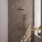 Brauer Copper Edition Thermostatische Regendoucheset Inbouw - Hoofddouche 30 cm - Koper