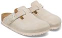 Birkenstock Boston Suède Slippers Senior Off White