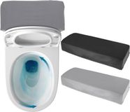 Bol Toilet Tank Cover in Zwart en Grijs - Universeel en Wasbaar - Zachte en Absorberende Vervanging - Elastische Bodem - Badkamer Decor - 2-Pack.