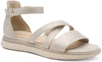 Tamaris WIDE FIT Dames Sandaal 8-88601-44 Beige Leer/Textiel Maat 38 EU