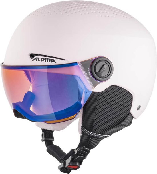 Alpina Unisex - Kinderen, ZUPO VISOR Q-LITE Skihelm, rose matt, 48-52 cm