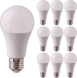 V-tac 10x E27 LED Lamp - 8,5 Watt 806 lumen - 3000K warm wit - Vervangt 60 Watt - E27 fitting - A60 lamp - Grote fitting