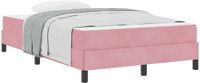 vidaXL Boxspringbed met matras Roze 120 x 200 cm Stof