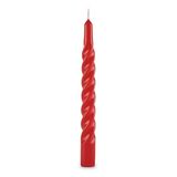 Cereria di Giorgio risthò kaarsen TORTIGLIONE gelakt, was, rood, 2,2 x 2,2 x 21 cm