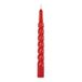 Cereria di Giorgio risthò kaarsen TORTIGLIONE gelakt, was, rood, 2,2 x 2,2 x 21 cm