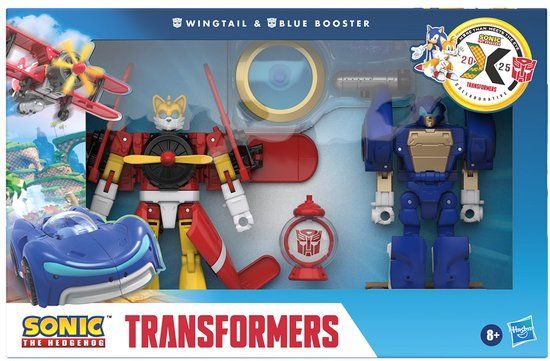 Hasbro Sonic the Hedgehog x Transformers Action Figure Wingtail & Blue Booster 13 cm