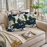 Boraboi® Luxe Decoratieve Kussenhoezen set van 2, Zachte Suède Touch- 50x50 cm -(Groen,Blauw,Wit)