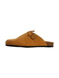 Tamaris Flache Pantoletten aus Leder beige