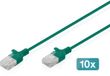 Digitus DK-1618-020S-G-10 RJ45 Netwerkkabel, patchkabel CAT 6 U/UTP 2 m Groen 10 stuk(s)