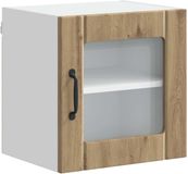 vidaXL Wandglas Kasten LUCCA Artisanaal eiken 40 x 31 x 40 cm