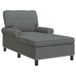 vidaXL Chaise longue Donkergrijs Stof 91 x 157 x 91 cm