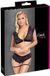 Cottelli LINGERIE Top and Crotchless Briefs L Zwart