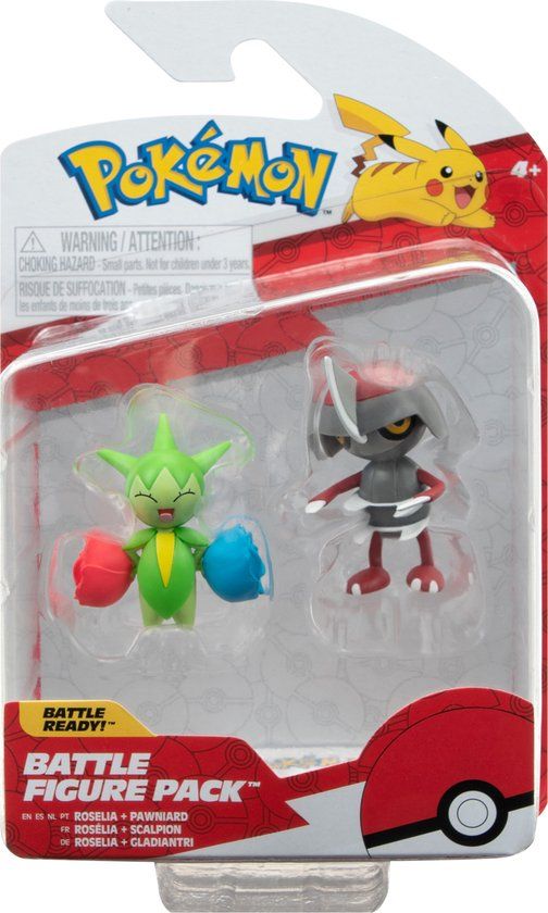 Pokemon Battle Figure Pack - Roselia & Pawniard