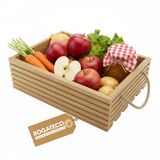 BOGATECO Houten kist Natuur 50x35x14,5 cm